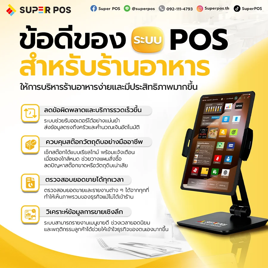 ข้อดีของการใช้ระบบ POS ในร้านอาหาร